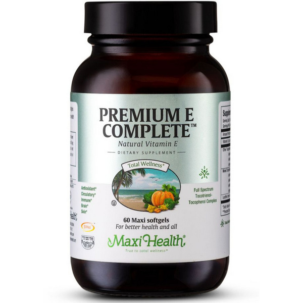 Maxi Health Premium E Complete 60 Capsules – Kosher Vitamin E Supplement